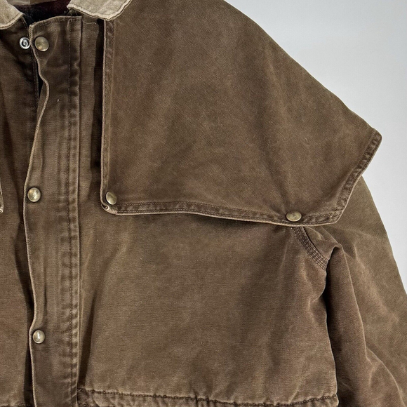 Vintage Y2K 90s Cape Shoulder Duck 2XL Jacket Coat Ranch Farm Chore Western USA - Picture 5 of 8